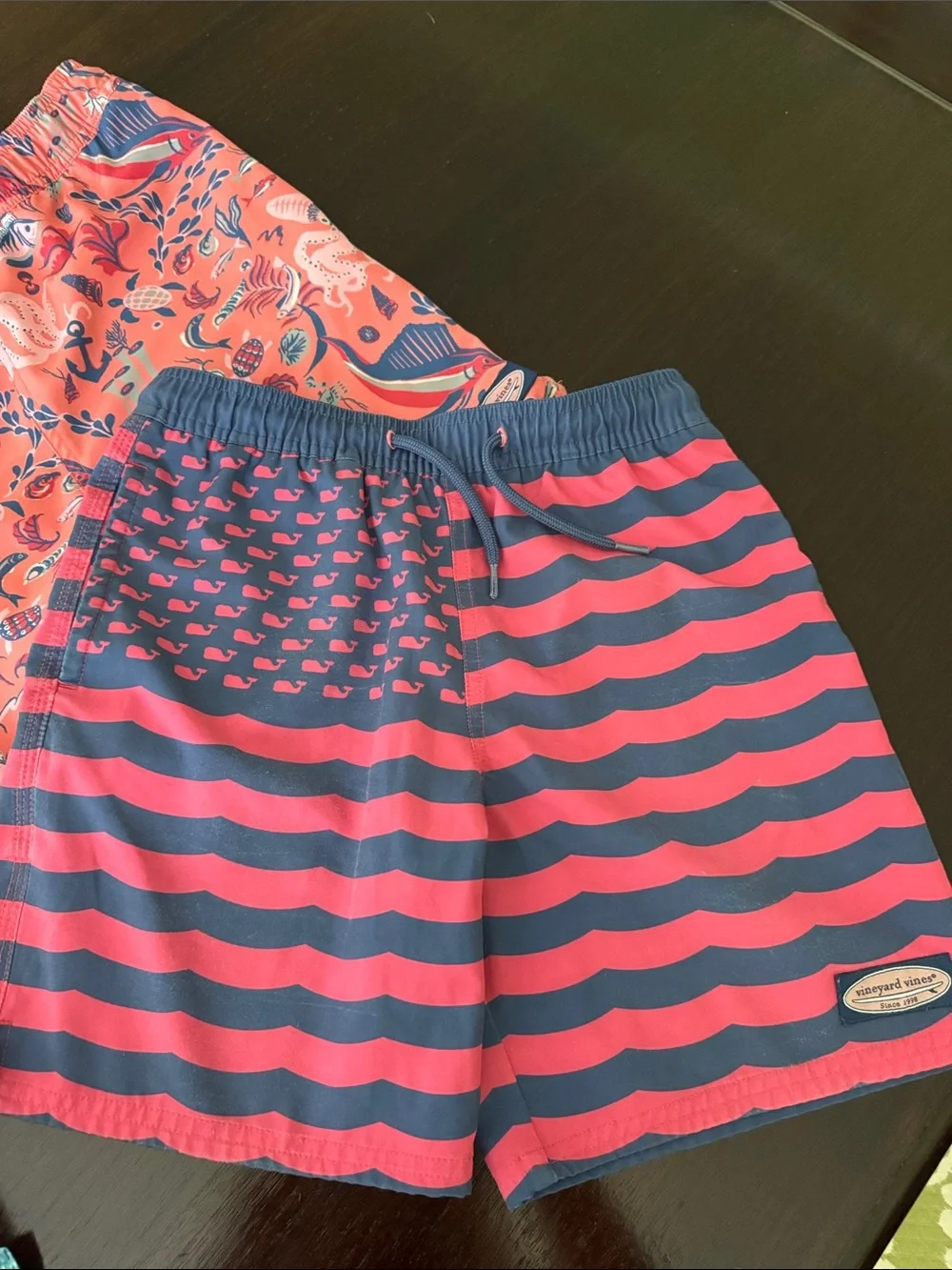 Size pairs of size medium boys vineyard vines swim trunks
